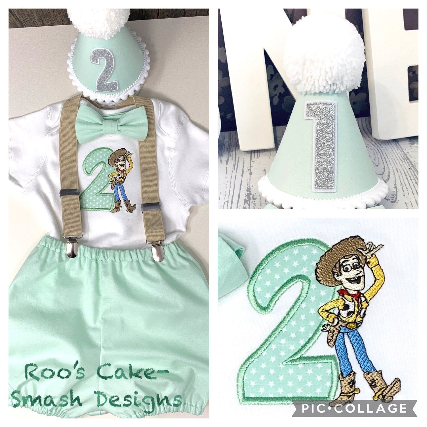 Disney Pixar Toy Story Woody Boy's Birthday Cake Smash Party Outfit