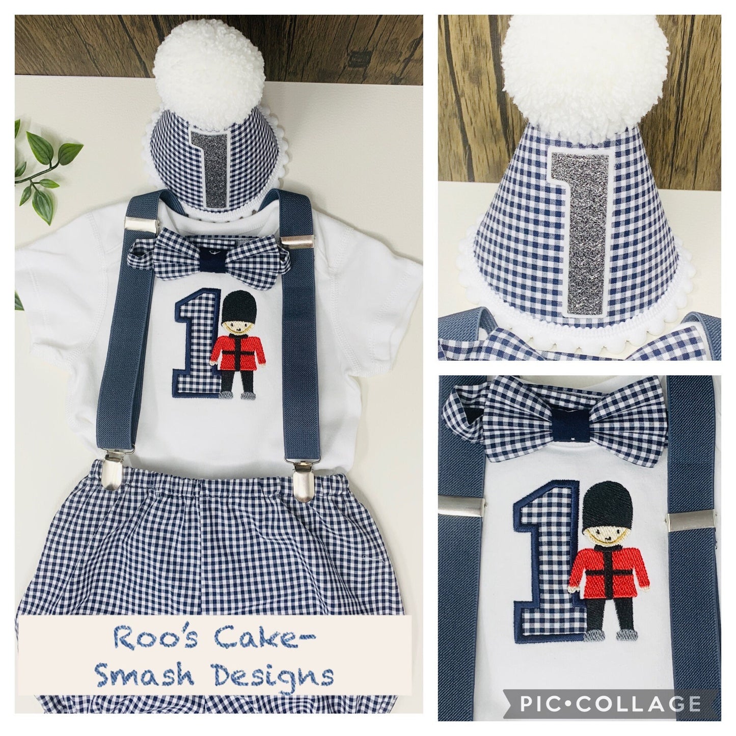 King's London Guard Birthday Cake Smash  Party Outfit