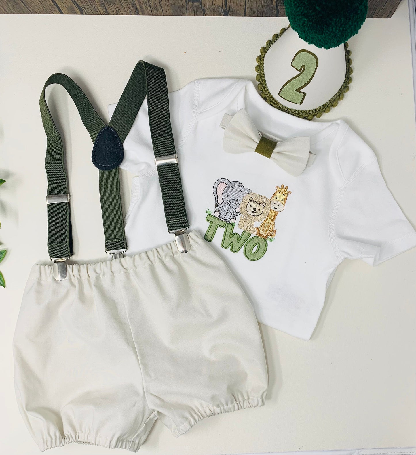 Safari Jungle Birthday Cake Smash Party Outfit