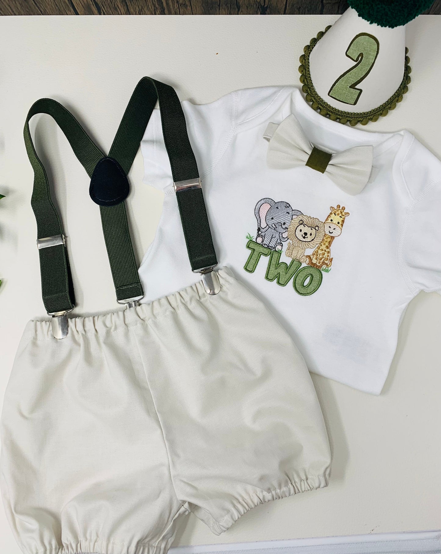 Safari Jungle Birthday Cake Smash Party Outfit