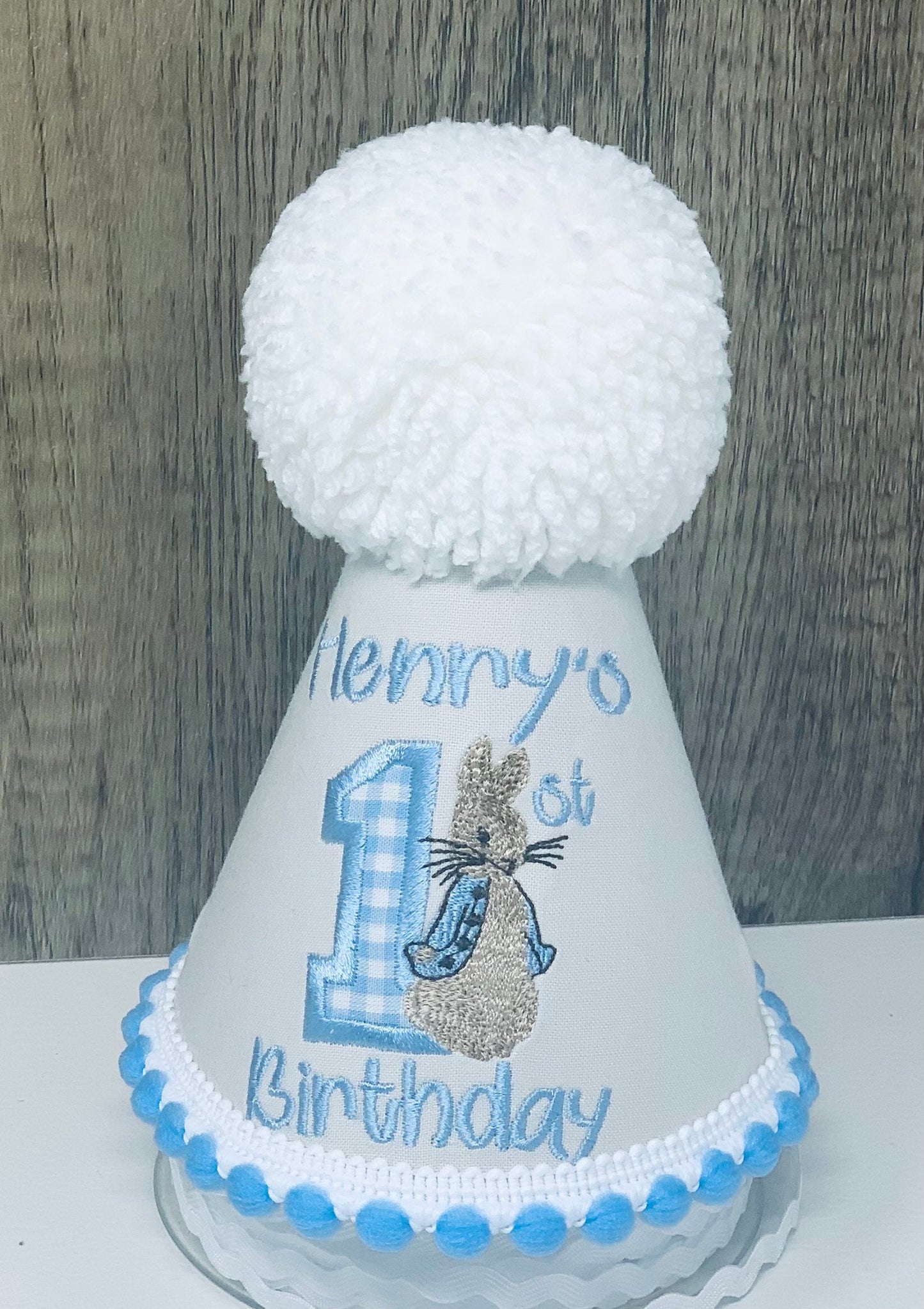 Classic Peter Rabbit Birthday Cake-Smash Party Hat